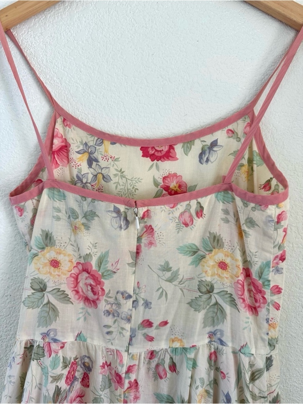 Vintage Ralph Lauren Floral Cotton Voile Garden Party Cottagecore Dress Size 4 - Picture 3 of 6